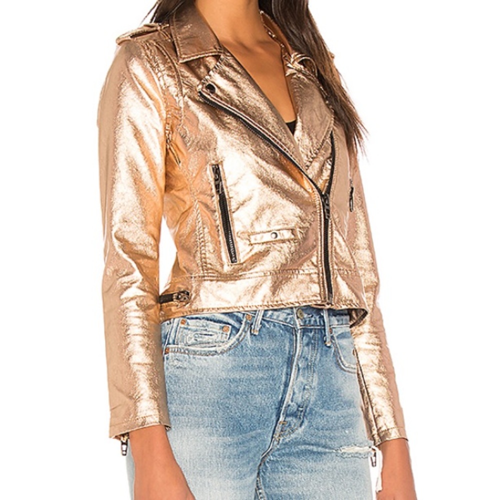BlankNYC Rose Gold Moto Jacket